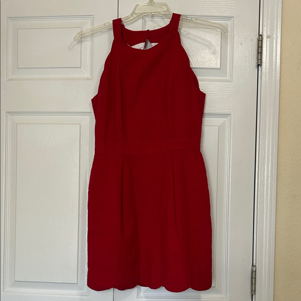 Red Lauren James semi formal dress